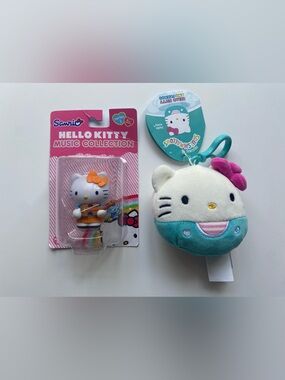 🎻 Hello Kitty Music Collection Violin Figure & Squishmallow Keychain Bundle